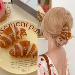 Bigapple Dễ Thương Croissant Vuốt Tóc Ngộ nghĩnh Kawaii Kẹp Tóc Sáng Tạo Đa Năng Cá Mập Kẹp Dành Cho Nữ Cô Gái Ngọt Ngào Hàng Ngày Phụ Kiện Tóc Quà Tặng RDG