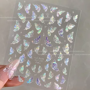 Làm móng tay cao cấp Vỏ giao hưởng Bướm Aurora Sticker Fairy Clear Nail Pure Desire Dính