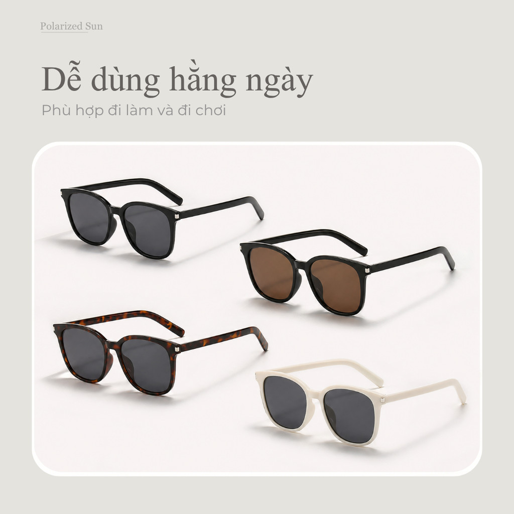 Kính râm vuông phân cực TR Frame UV400 để sử dụng hàng ngày