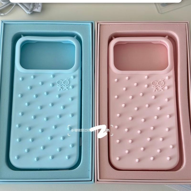 Chữa Bệnh Đầu Gai Màu Kẹo Silicon Ốp Lưng Điện Thoại Apple 17promax 15 Vỏ Bảo Vệ 1413
