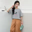 Quần dài kẻ sọc nhỏ mùa hè cho bé gái Phong cách mới Trẻ em Phiên bản Hàn Quốc Quần phù hợp thời trang