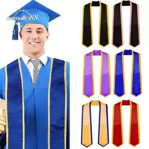 CATMALLER88 Tốt Nghiệp Stole Sash, Hai Lớp Unisex Honor Stole, Đồng Phục Tốt Nghiệp Trơn Satin