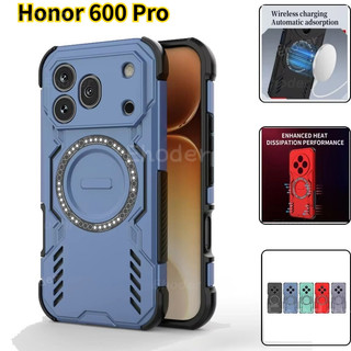Ốp điện thoại Honor 600 Pro 4G 5G 2026 Vỏ không dây từ tính cho Honor600Pro 600Pro Honor600 Honor600Lite 600Lite Vỏ bảo vệ giáp chống sốc