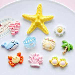 Set Charm Biển Sao Biển Vàng Tươi Gắn Dép Crocs Cá Cua Vỏ Sò Kính Dứa Phong Cách Summer Năng Động Dễ Thương