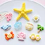 Set Charm Biển Sao Biển Vàng Tươi Gắn Dép Crocs Cá Cua Vỏ Sò Kính Dứa Phong Cách Summer Năng Động Dễ Thương