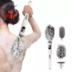 Bàn chải cơ thể điện có thể sạc lại, chống nước, 2 tốc độ có thể điều chỉnh với đầu có thể thay thế cho vòi hoa sen