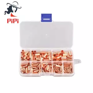 GT Đồng Kết Nối Ống 250 Chiếc, Kết Nối Dây, Đầu Cuối Cáp Lug Bootlace Ferrule Bộ Cho Ống Đồng Nhỏ