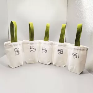 Hoạt Hình Dễ Thương Trà Sữa Túi Vải Đi Chơi Cà Phê Chống Cup Túi Xách Sinh Viên Bền Cách Nhiệt Cốc Nước Giữ Túi Xách 5IXW
