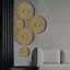 WANYEDI Trang Trí Tường, Đạo Cụ Ảnh Tấm Tròn Treo Tường Trang Trí, Sắt Hiện Đại Rèn Vàng DIY Mặt Dây Treo Tường Văn Phòng