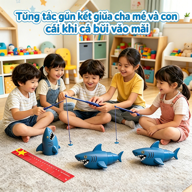 Đồ chơi câu cá cho trẻ em, có 2 kiểu mẫu, tương tác nhiều người, có thể gập lại, chất liệu an toàn, trò chơi trên bàn