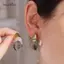 AqToCna 1 Cặp Màu Tối Giản Trong Suốt Giọt Nước Nhựa Bông Tai Thiết Kế Thời Trang Cảm Giác Nữ Bông Tai Trang Sức Phụ Kiện Quà Tặng AqToCna