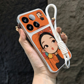 Ốp Lưng PBZZ Cho xiaomi 15t 15 pro 15 ultra 5g Vỏ Điện Thoại Lo Âu Vỏ Mềm Chống Sốc Thiết Kế Mới Thẩm Mỹ Hoạt Hình Dễ Thương Có Dây Buộc Cho Bé Gái TBDTMD1