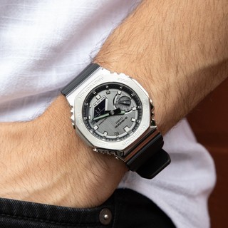 Đồng Hồ Nam Dây Nhựa Casio G-Shock GM-2100-1A Vỏ Thép Chính Hãng - GM-2100-1ADR Carbon Core
