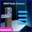 Guansfs Máy ảnh cơ thể guansfs 1080P có chức năng ghi âm thanh và video Máy quay phim mini gắn trên người Ống kính xoay 180° Đèn LED lấp đầy loa Kẹp từ phía sau để thực thi pháp luật Giao hàng du lịch cá nhân