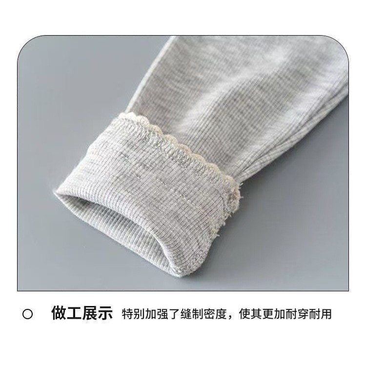 Bé Gái Xuân Thu Ngoài Mặc Quần Legging Modal Thêu Quần Thỏ 80-130 Size 5JUN