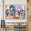 Nhà hàng Ramen sáng tạo Phim hoạt hình Anime Nghệ thuật treo tường, Cửa hàng ẩm thực Sushi Nhật Bản Tranh vải chống thấm nước không khung, Phong cách Nhật Bản Izakaya Phòng ăn Trang trí bức tranh tường