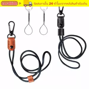 CORALTIDE 1 Huy Hiệu Dây Móc Khóa Có Thể Điều Chỉnh Dây Có Khóa Kim Loại Dây Đeo Cổ