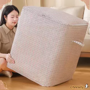 Túi đựng chăn bông CHEESELY, Hộp đựng đồ có tay cầm Giỏ đựng đồ gấp, Hộp đựng quần áo chống bụi Thùng đựng quần áo dung tích lớn