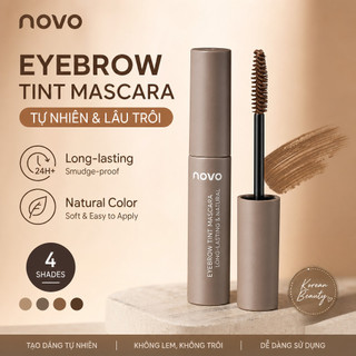 NOVO Mascara Nhuộm Lông Mày Chống Thấm Nước Lâu Trôi Màu Tự Nhiên Gel Lông Mày 3 Tông Màu Làm Đẹp Hàn Quốc