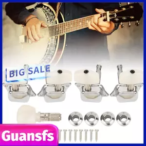 Guansfs Đầu máy bán kín Banjo Tuning Pegs dành cho nhạc sĩ mới bắt đầu luyện tập biểu diễn