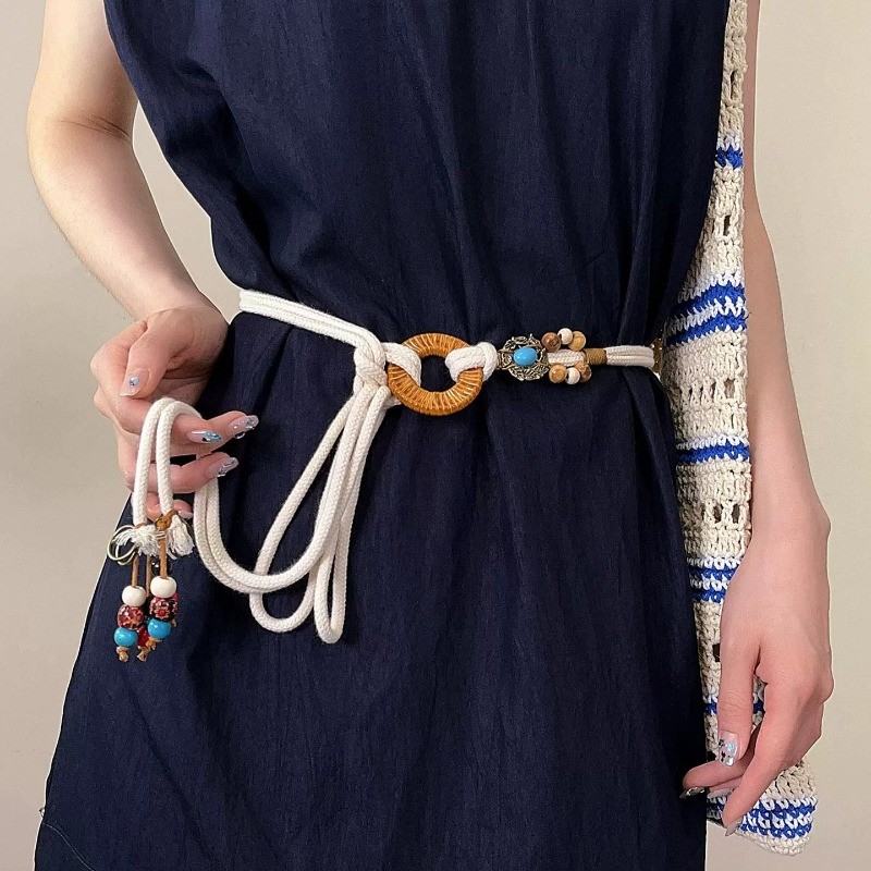 Dây đeo thắt lưng bện thời trang Bohemian hoa Retro Bướm Nữ Dây thắt lưng