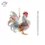 HFTOY Acrylic Hoa Trang Trại Chien Gà Trống Móc Chìa Khóa Túi Móc Khóa Hoạt Hình Trang Sức Dành Cho Nữ Bé Gái Giá Đỡ Ô Tô Quyến Rũ ~