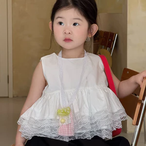 Mùa hè mới cô gái tay áo vest top áo sơ mi