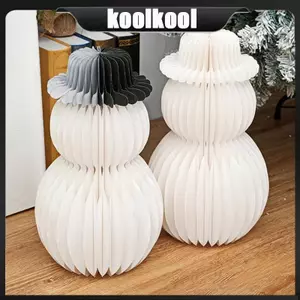 Kool Cài Đặt Nhanh Giáng Sinh Người Tuyết Trang Trí Tổ Ong Cho Cửa Hàng Trưng Bày Nhà Lễ Hội Tạo Kiểu
