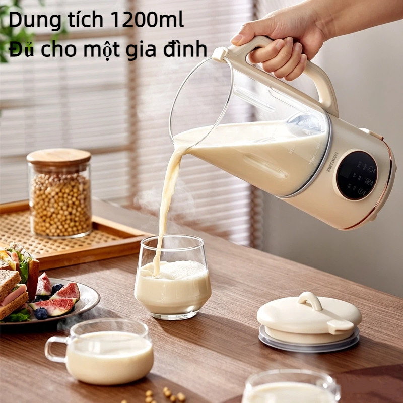 Máy làm sữa đậu nành 10 lưỡi dao,Máy nấu sữa đậu nành thông minh , hẹn 24h, chống dính, dễ vệ sinh