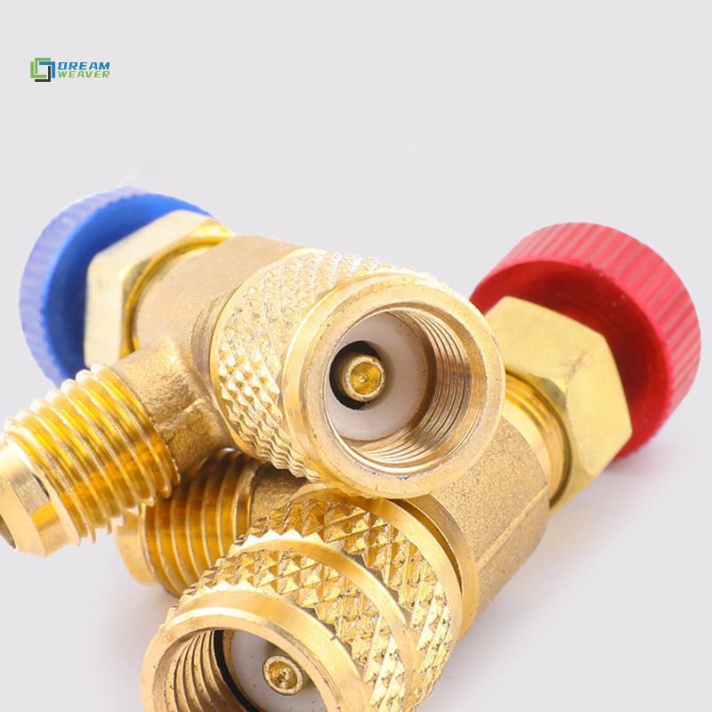 [Dream Weaver] 1 Cái R410A R22 Chất làm lạnh điều hòa không khí 1 / 4 "Bộ chuyển đổi an toàn Van an toàn lỏng Sửa chữa điều hòa không khí và Fluoride mới