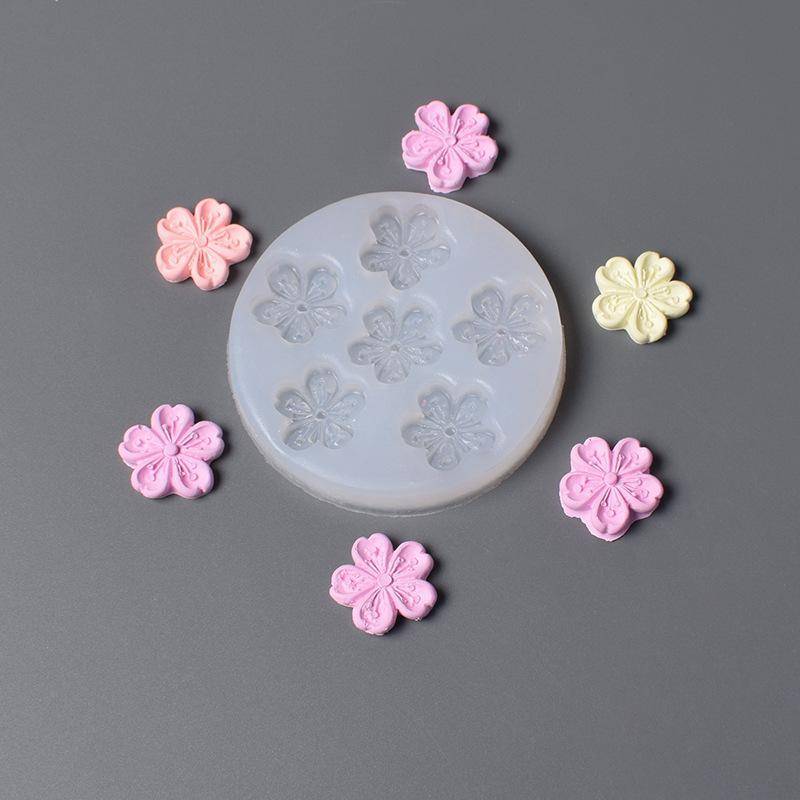 PlumHOUSE Hoa Anh Đào Khuôn Silicon Trang Trí Bánh Máy Nướng Linh Hoạt Cho Fondant Chocolate Kẹo Cupcake Sugarcraft DIY Baking Supplies VN