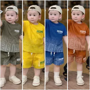 4Bộ/4màu sét Bộ cộc tay Boy Phố cho bé từ 7-50kg họa tiết DEGM unisex