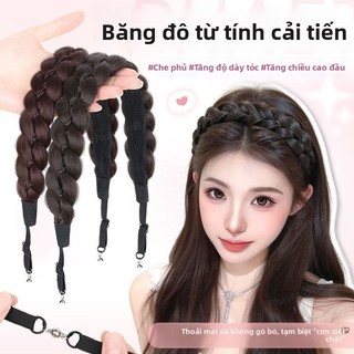 Bờm Tóc Tết Khóa Từ Tính, Bờm Tóc Giả Tết Xương Cá Hot Trend, Phụ Kiện Tóc Thời Trang Dễ Phối Và Dễ Tháo Lắp