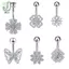 Nhẫn bụng bướm trái tim gợi cảm cá tính dành cho nữ và bé gái, trang sức pha lê zircon