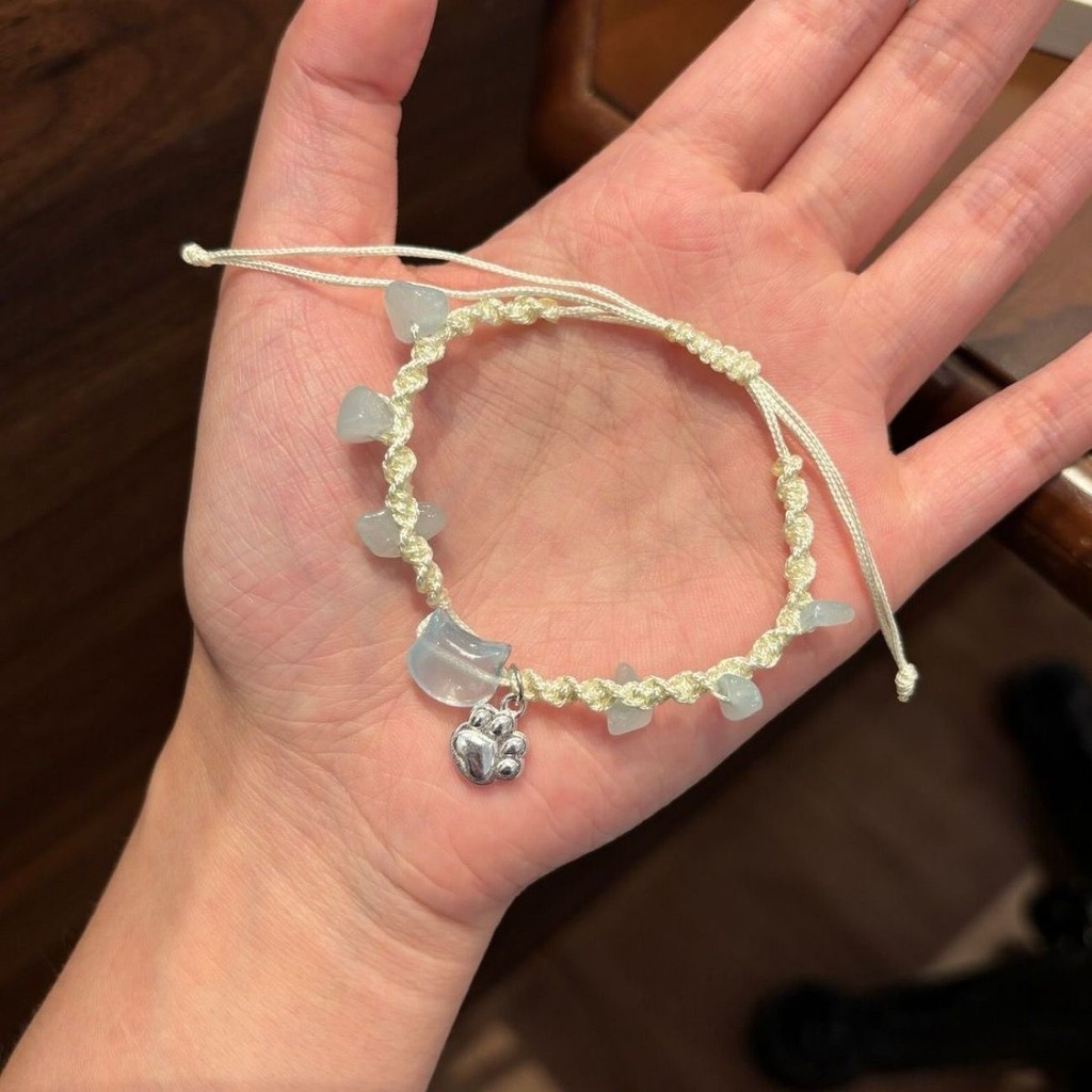 Vòng tay bestie hình mèo dệt tay - quà tặng cặp đôi đáng yêu