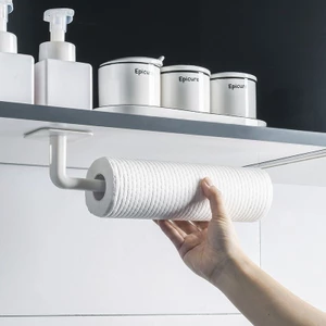 Móc Dán Tường Chữ L Đa Năng Dài 12cm Dùng Treo Cuộn Giấy, Tay Nắm Cửa, Giá Đỡ Nắp Nồi