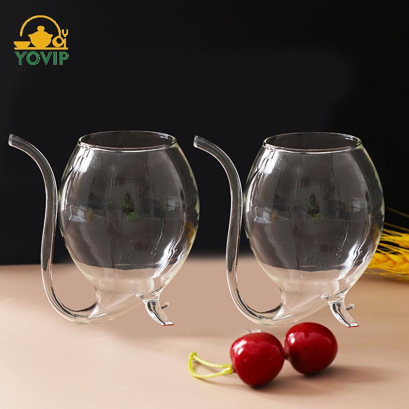 YOVIP Whisky Thủy Tinh Chịu Nhiệt Suing Juice Sữa Uống Ống Hút Cốc Sáng Tạo Kính Cao Cấp Cốc Thủy Tinh VN