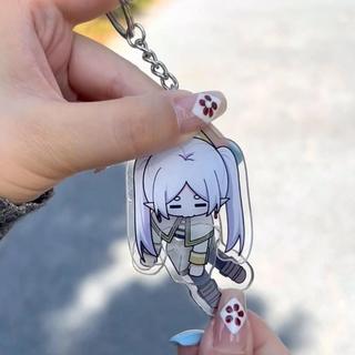 Anime Frieren at the Funeral Frieren Beyond Journey's End Frieren Cosplay Keychain Kawaii Acrylic Keyring Key