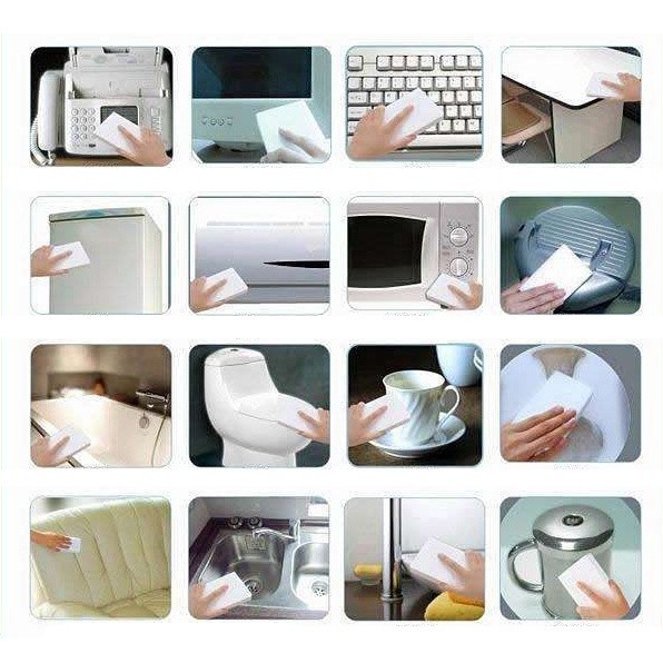 SET 5/10 Mút Xốp Melamine Lau Chùi, Tẩy Rửa, Vệ Sinh Đa Năng - Miếng Bọt Biển Thần Kỳ