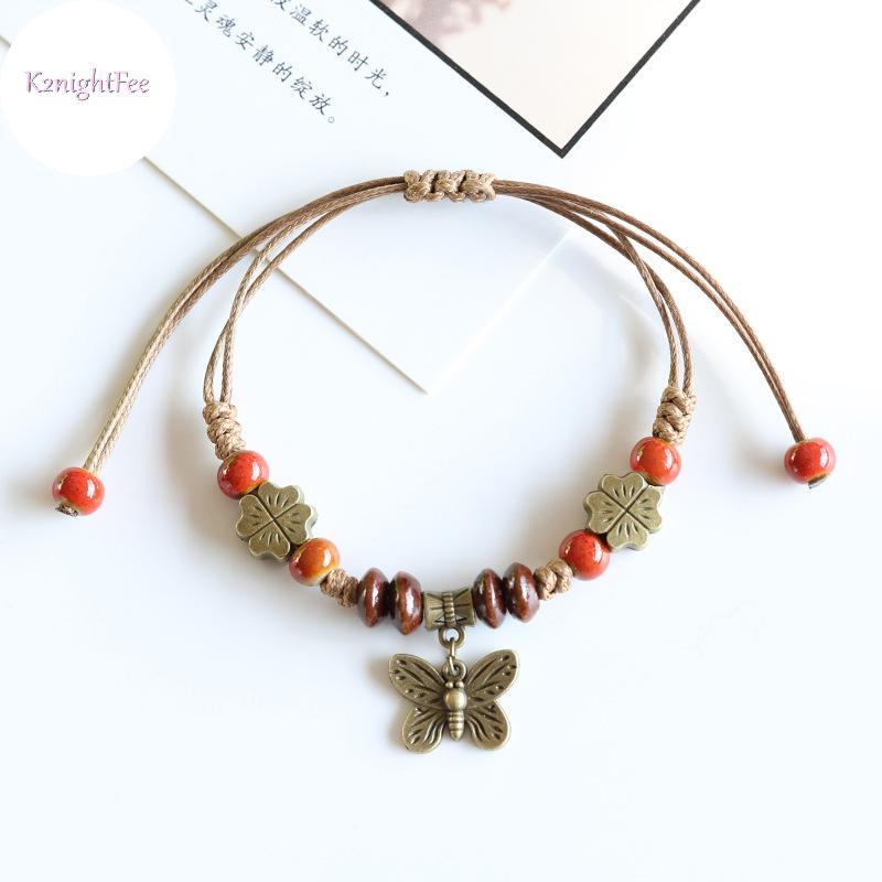 Vòng tay bohemian gốm đính hạt, style vintage dân tộc, phù hợp làm quà tặng cá tính