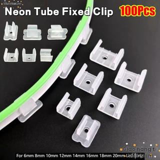 [Vận chuyển nhanh] Kẹp cố định dải đèn LED IDEANEST 100 chiếc, Khóa gắn đèn 8-20mm, Đầu nối giá đỡ đèn tường bằng nhựa COB linh hoạt 5050 / 5730 / 2835 220V
