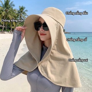 Vành Rộng Mũ Chống Tia UV Cho Nữ, Mặt Cổ Thông Khí, Dễ Điều Chỉnh - Perfect cho Du Lịch Bãi Biển