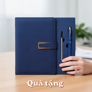 A5 Da PU Notebook Bộ Quà Tặng Bút Kim Loại Nạp Lại Bìa Cứng Tạp Chí Văn Phòng Họp Người Lập Kế Hoạch
