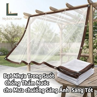 Bạt PE trong suốt Tấm che mưa không thấm nước Tấm trong suốt Mái che Lều ngoài trời