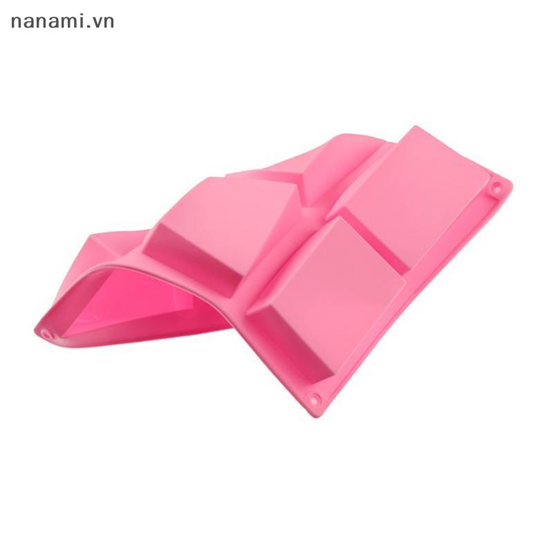 [nanami] Khuôn xà phòng silicon hình chữ nhật 6 ô dành cho khuôn làm xà phòng trang trí tự làm [VN]