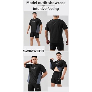 Plus Size Nam Nhanh Khô Bơi Mềm Chạy Tay Ngắn Áo Bơi