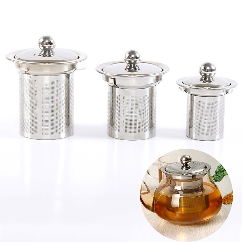 Bộ lọc khuếch tán gia vị Cốc thủy tinh màu bạc có thể tái sử dụng Bộ lọc trà rời