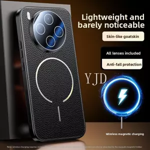 Ốp YJD Cho Vivo X300 Pro X200 Pro X200FE Da Sang Trọng Nhẹ Và Mỏng PC Backboard Từ Tính Thu Hút Chống Rơi Vỏ Điện Thoại