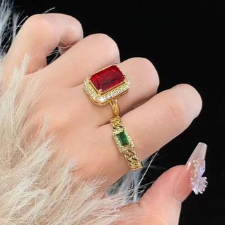 Shili Nhẫn Đỏ Phong Cách Truyền Thống, Phụ Kiện Cưới Sang Trọng