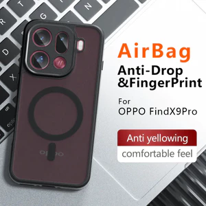 Ốp điện thoại có thể sạc lại, tương thích với OPPO Find X9 Pro, Reno14F, Reno14, Reno13, hoàn thiện mờ, cạnh sau gia cố, chống sốc, bìa cứng, tương thích từ tính.